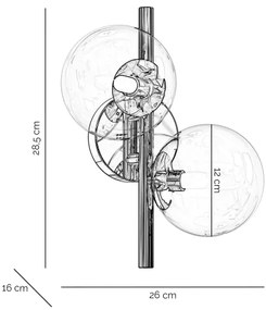 ONLI - Nástenné svietidlo KIMBERLY 2xG9/6W/230V lesklý chróm