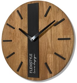 Dekorstudio Drevené hodiny DUB klasik 30cm - čierne