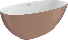 Polimat Akrylátová voľne stojaca vaňa Kivi 165x80 POLIMAT-Rozmery: 165x75, POLIMAT-Farba vane: Biela / čierna mat