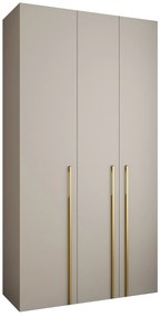 Šatníková skriňa 130 cm Carmela 40-3 (kašmír + zlatá). Akcia -20%. Vlastná spoľahlivá doprava až k Vám domov. 1126604