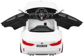 RAMIZ ELEKTRICKÉ AUTÍČKO BMW X6 - NELAKOVANÉ - BIELE -  MOTOR 2X45W - BATÉRIA 2 x 6V/7Ah - 2023