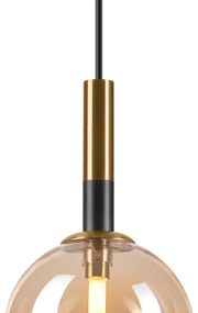 Luster na lanku ROLLO 1xG9/5W/230V zlatá/dymová béžová