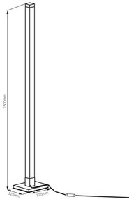 LED RGBW Stojacia lampa MAGICAL LED/7W/230V + diaľkové ovládanie