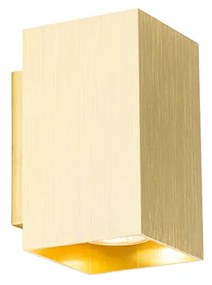 Moderná nástenná lampa zlatá štvorcová 2-svetlo - Sandy