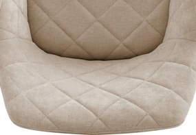 Otočná jedálenská stolička Patti, béžová látka