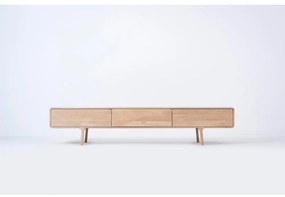 TV komoda z masívneho dubového dreva s 3 zásuvkami Gazzda Fawn