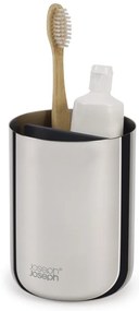 Téglik na zubné kefky z nehrdzavejúcej ocele v lesklo striebornej farbe EasyStore Luxe – Joseph Joseph