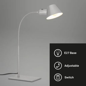 Brilo - Stolová lampa 1xE27/10W/230V matný chróm