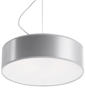 Závesné svietidlo Arena, 1x sivé plastové tienidlo, (biely plast), (fi 35 cm)