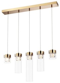 Zuma Line P0389-05E-F7AC - Krištáľový luster na lanku GEM 5xG9/28W/230V