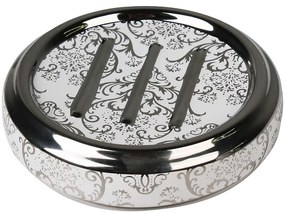 Mydlovnička Venezia, 12x12x3 cm, strieborná