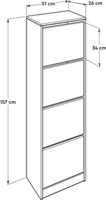 Skríňka na topánky Sham White