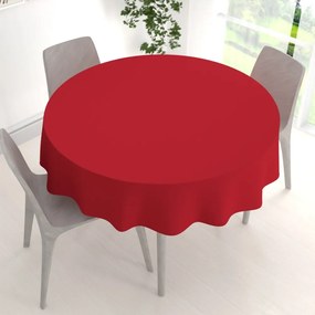 Biante Dekoračný okrúhly obrus Rongo RG-087 Jahodovo červený Ø 110 cm