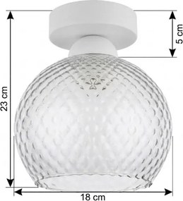 BRILAGI - LED stropné svietidlo R GLASS 1xE27/60W/230V priemer 18 cm biela/dymovošedá