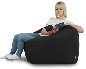 Sedací vak AMALFI plyš čierný