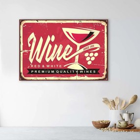 Gario Obraz na plátne Ceduľa retro červené víno Rozmery: 60 x 40 cm