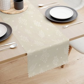 Goldea vianočný behúň na stôl teflónový - zimné vetvičky na latte 20x120 cm