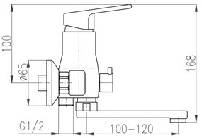 RAV Slezák SA051.5 - Vaňová batéria SAZAVA lesklý chróm