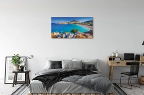 Obraz na plátne Grécko pobrežie beach panorama 125x50 cm