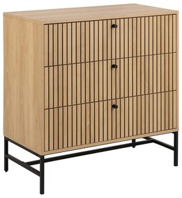 Komoda v dekore duba v prírodnej farbe 81x80x40 cm Albany – Actona