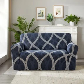 4Home Napínací poťah na dvojkreslo Elegant modrá, 145-185 cm + obliečka na vankúšik zadarmo, 145-185 cm