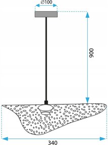 Toolight Toolight, stropné svietidlo 1xE27 APP1468-1CP, čierna-zlatá matná, OSW-02445