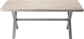 Garden Line Hliníkový záhradný stôl s doskou z polywoodu 180 x 100 x 75 cm béžový