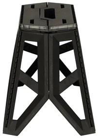KIK KX3294 Skladacia kempingová stolička 39,5 cm, čierna