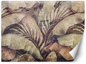 Gario Fototapeta Palmové listy, džungľa na imitácii betónu Materiál: Vliesová, Rozmery: 300 x 210 cm