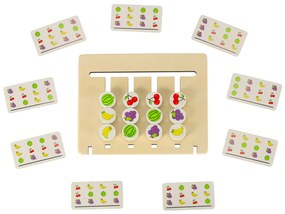 KIK Drevená vzdelávacia hračka zodpovedajúca farbám montessori ovocia