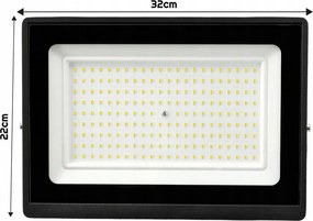 LED reflektor IP65 - 150w - 13500lm - so senzorom pohybu a súmraku - neutrálna biela