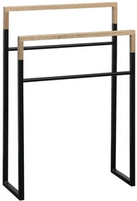 Sapho Sapho, SKA Stojan na uteráky, 550x800x200mm, čierna mat/dub, SKA308