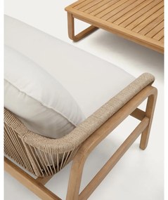 Záhradná lounge súprava z masívu akácie pre 5 v béžovo-prírodnej farbe Vellana – Kave Home