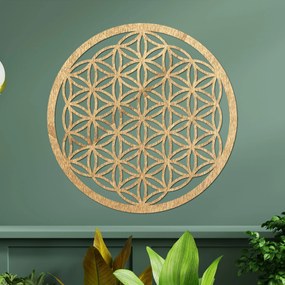 SENTOP | Drevená mandala Kvet života | Dekorácia do obývačky | SENTOP FB-PR0168