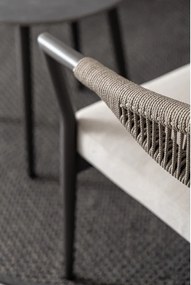 Kaki/taupe hliníková záhradná lounge súprava pre 2 Millor – Bizzotto