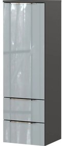 Sivá vysoká závesná kúpeľňová skrinka 36x111 cm Vasio – Germania