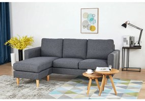 Trojmiestna sedačka s mobilným taburetom ASB-017 BK
