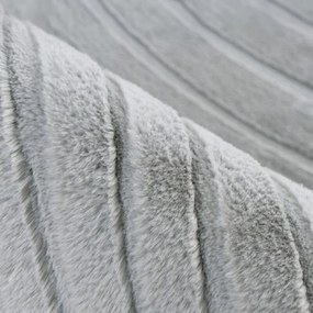 Dekorstudio Moderný kožušinový koberec Waves 503 - sivý Rozmer koberca: 120x170cm