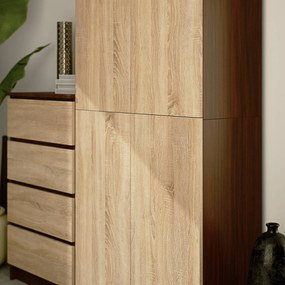 Skriňa Rexa III 80 cm wenge/dub sonoma