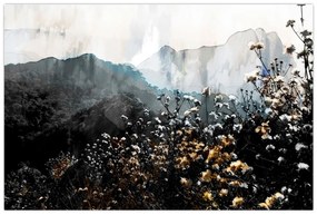 Obraz - Ilustrácie divokých kvetov (90x60 cm)