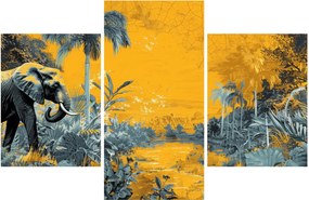 Obraz - Slon v prírode (90x60 cm)