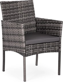 Súprava záhradného nábytku z technorattanu 2 stoličky stôl sivý MultiGarden