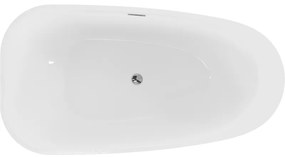 Mexen Giada, voľne stojaca vaňa 170 x 90 cm, biela lesklá, chrómový prepad, 52741709000-01