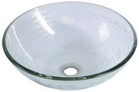 Sapho Sapho, RIPPLE sklenené umývadlo priemer 42 cm, 2501-18