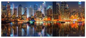 Obraz Manhattanu v noci (120x50 cm)