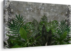 Obraz - Betónový múr s rastlinami (90x60 cm)