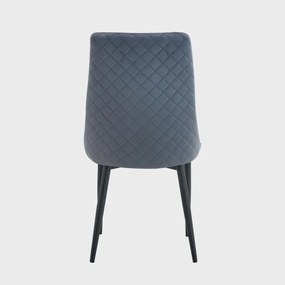 Jedálenská stolička LOGAN zamatová tmavosivá 743849