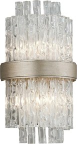 Hudson Valley nástenné svietidlo Chime kov/oceľ/sklo strieborná/číra E14 2x60W