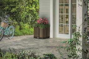 Keter kvetináč Deco Square 45,5 x 45,5 x 45,5 cm, hnedá