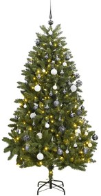 Umelý výklopný vianočný stromček 300 LED a sada gúľ 270 cm 3210167